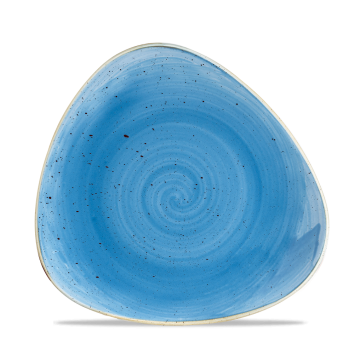 22.9cm Stonecast Cornflower Blue Triangle Plate